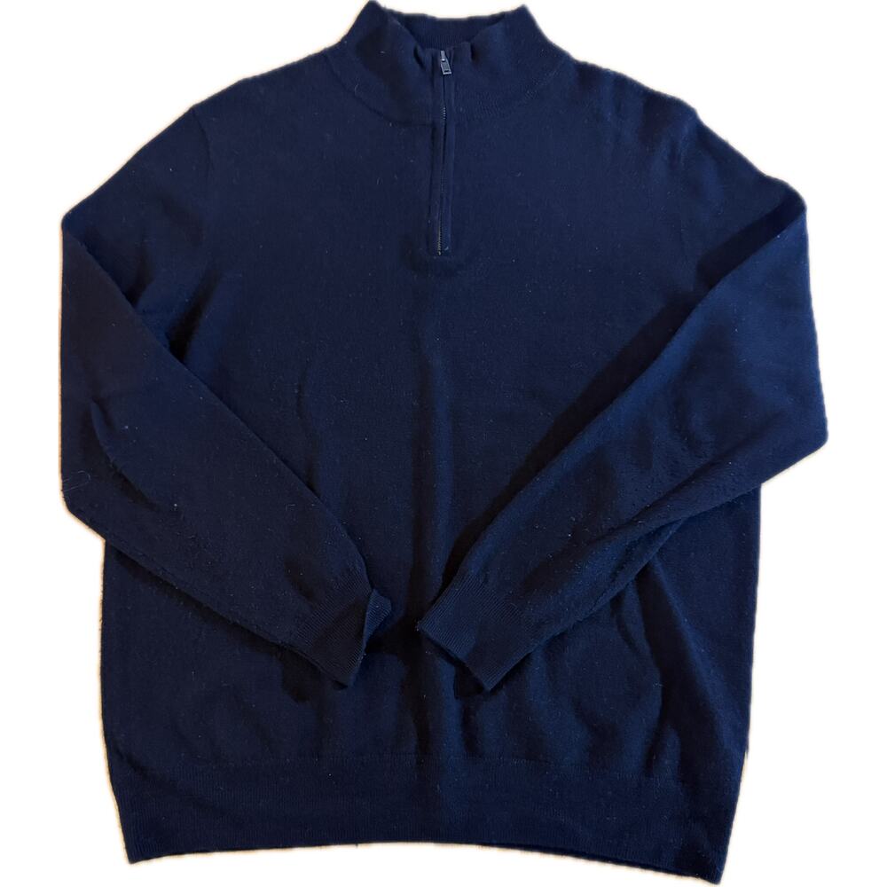 Christian Lacroix Sweater Mens Size L Black 1/4 Zip Pullover‎ Knit